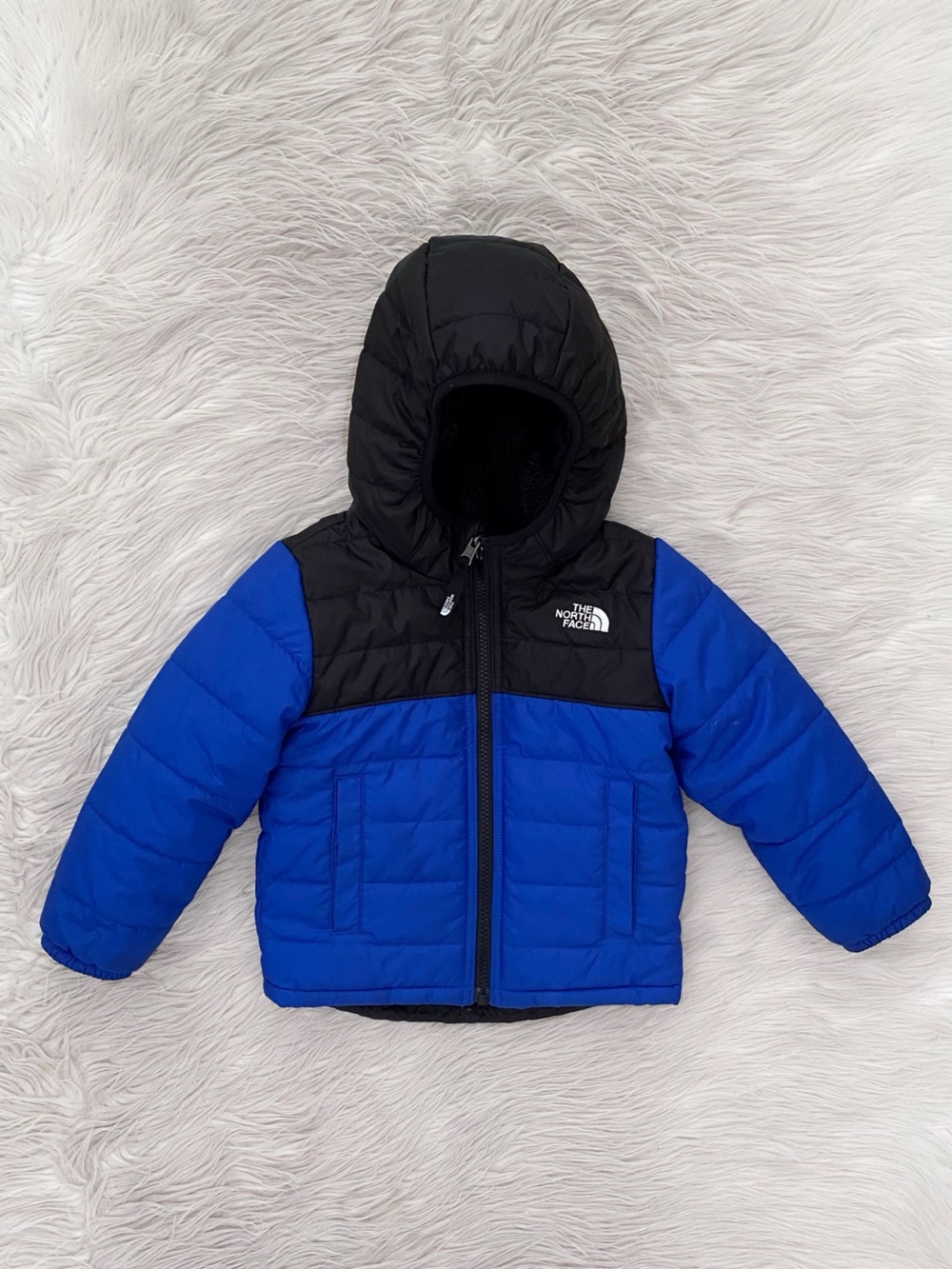 The North Face Kids Reversible Mount Chimborazo Jacket Coat TNF Blue Unisex 3T